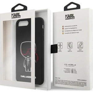 Kup Etui Karl Lagerfeld KLHCI8LSLKCBK Apple iPhone 8/7 Plus hardcase czarny/black Silicone Karl Iconic - KLD895BLK - {ean13} - Sklep Home Screen