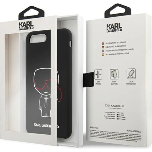 Kup Etui Karl Lagerfeld KLHCI8LSLKCBK Apple iPhone 8/7 Plus hardcase černý/black Silicone Karl Iconic - KLD895BLK - {ean13} - Sklep Home Screen