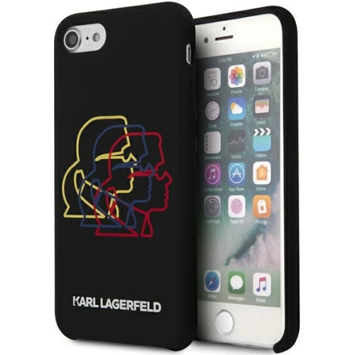 Kup Etui Karl Lagerfeld KLHCI8SLGKBK Apple iPhone SE 2022/SE 2020/8/7 hardcase černý/black Silicone Triple Heads - KLD896BLK - {ean13} - Sklep Home Screen