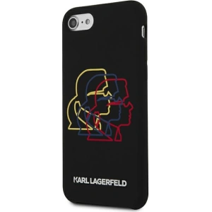 Kup Case Karl Lagerfeld KLHCI8SLGKBK Apple iPhone SE 2022/SE 2020/8/7 Hardcase schwarz/black Silikon Triple Heads - KLD896BLK - {ean13} - Sklep Home Screen