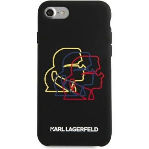 Kup Case Karl Lagerfeld KLHCI8SLGKBK Apple iPhone SE 2022/SE 2020/8/7 Hardcase schwarz/black Silikon Triple Heads - KLD896BLK - {ean13} - Sklep Home Screen