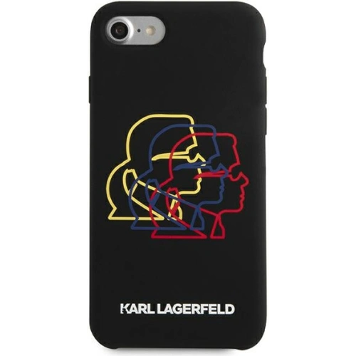 Kup Etui Karl Lagerfeld KLHCI8SLGKBK Apple iPhone SE 2022/SE 2020/8/7 hardcase negru/black Silicone Triple Heads - KLD896BLK - {ean13} - Sklep Home Screen