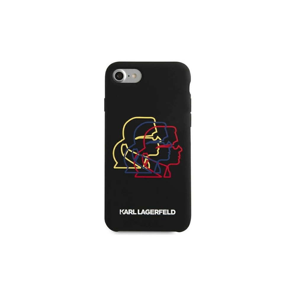 Etui Karl Lagerfeld KLHCI8SLGKBK Apple iPhone SE 2022/SE 2020/8/7 hardcase czarny/black Silicone Triple Heads