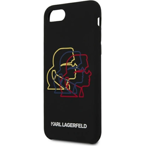 Kup Etui Karl Lagerfeld KLHCI8SLGKBK Apple iPhone SE 2022/SE 2020/8/7 hardcase negru/black Silicone Triple Heads - KLD896BLK - {ean13} - Sklep Home Screen