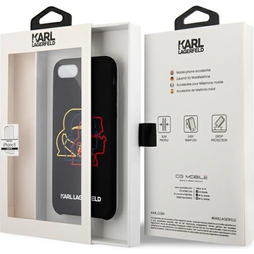 Kup Etui Karl Lagerfeld KLHCI8SLGKBK Apple iPhone SE 2022/SE 2020/8/7 hardcase černý/black Silicone Triple Heads - KLD896BLK - {ean13} - Sklep Home Screen
