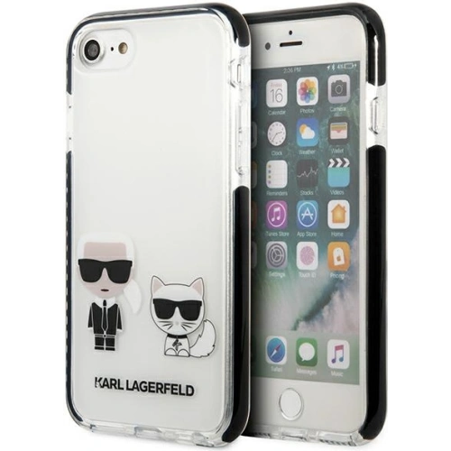 Kup Etui Karl Lagerfeld KLHCI8TPEKCW Apple iPhone SE 2022/SE 2020/8/7 kemény borítás fehér/white Karl&Choupette - KLD897WHT - {ean13} - Sklep Home Screen