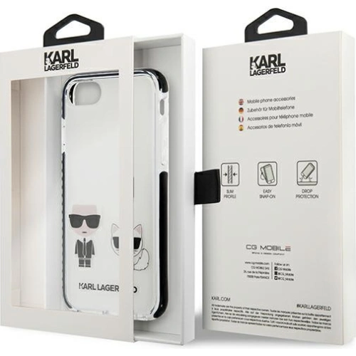 Buy Karl Lagerfeld KLHCI8TPEKCW Apple iPhone SE 2022/SE 2020/8/7 hardcase white Karl&Choupette - KLD897WHT - {ean13} - Home Screen Store Europe