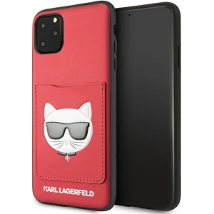 Buy Karl Lagerfeld KLHCN65CSKCRE Apple iPhone 11 Pro Max hardcase red Choupette Head Cardslot - KLD898RED - {ean13} - Home Screen Store Europe