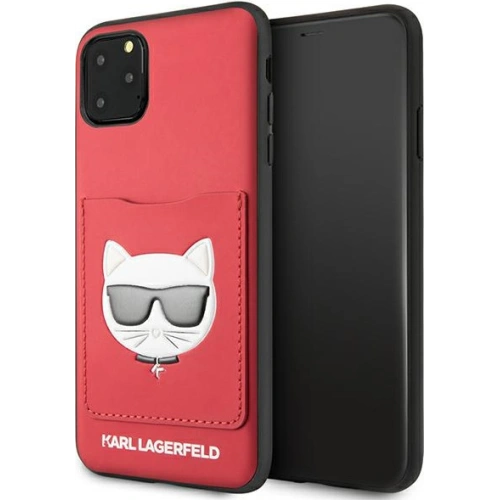 Kup Etui Karl Lagerfeld KLHCN65CSKCRE Apple iPhone 11 Pro Max hardcase červený/red Choupette Head Cardslot - KLD898RED - {ean13} - Sklep Home Screen