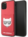 Etui Karl Lagerfeld KLHCN65CSKCRE Apple iPhone 11 Pro Max hardcase červený/red Choupette Head Cardslot