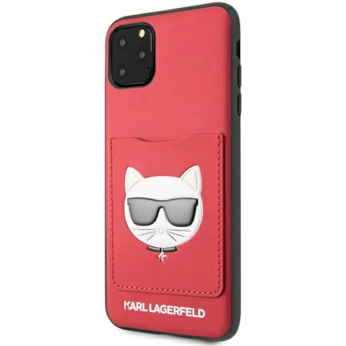 Kup Etui Karl Lagerfeld KLHCN65CSKCRE Apple iPhone 11 Pro Max hardcase czerwony/red Choupette Head Cardslot - KLD898RED - {ean13} - Sklep Home Screen