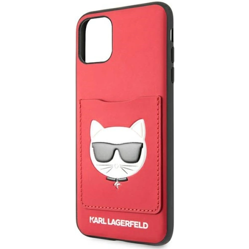 Buy Karl Lagerfeld KLHCN65CSKCRE Apple iPhone 11 Pro Max hardcase red Choupette Head Cardslot - KLD898RED - {ean13} - Home Screen Store Europe