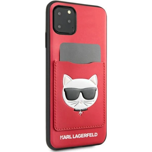 Buy Karl Lagerfeld KLHCN65CSKCRE Apple iPhone 11 Pro Max hardcase red Choupette Head Cardslot - KLD898RED - {ean13} - Home Screen Store Europe