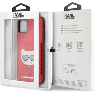 Buy Karl Lagerfeld KLHCN65CSKCRE Apple iPhone 11 Pro Max hardcase red Choupette Head Cardslot - KLD898RED - {ean13} - Home Screen Store Europe