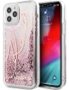 Kup Etui Karl Lagerfeld KLHCP12LTRKSRG Apple iPhone 12 Pro Max roz cu aur/rose gold Glitter Signature - KLD899RS - {ean13} - Sklep Home Screen