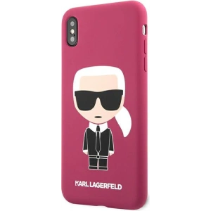 Kup Case Karl Lagerfeld KLHCPXSLFKFU Apple iPhone XS/X Hartschale fuchsie/fuchsia Silikon Ikonik - KLD900FHS - {ean13} - Sklep Home Screen