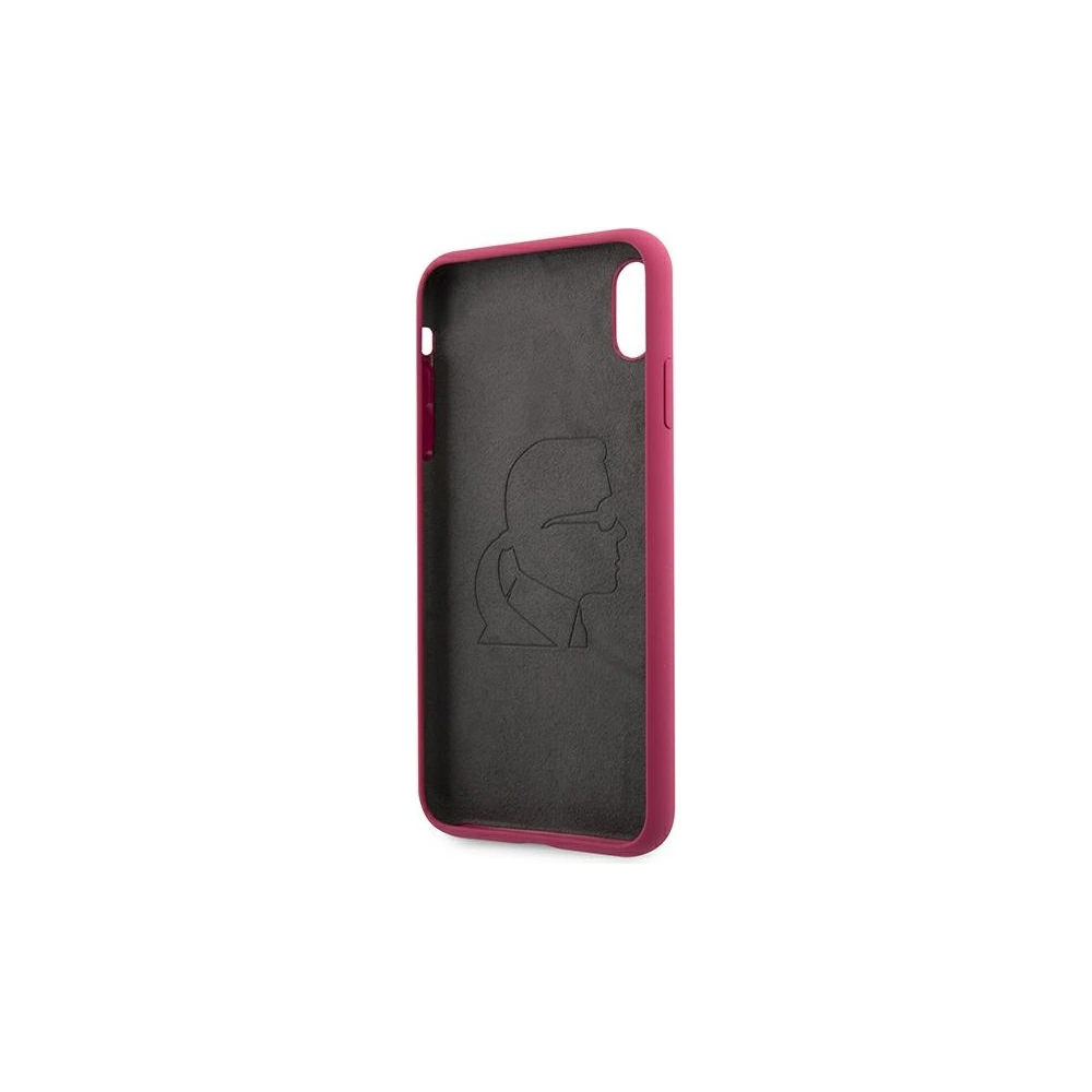 Etui Karl Lagerfeld KLHCPXSLFKFU Apple iPhone XS/X hardcase fuksja/fushia Silicone Ikonik