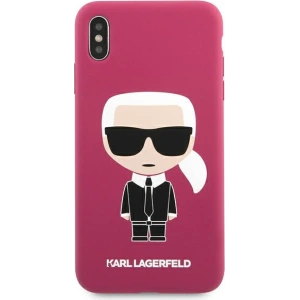 Karl Lagerfeld KLHCPXSLFKFU Apple iPhone XS/X hardcase fushia Silicone Ikonik