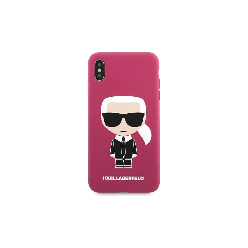 Etui Karl Lagerfeld KLHCPXSLFKFU Apple iPhone XS/X hardcase fuksja/fushia Silicone Ikonik