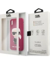 Kup Case Karl Lagerfeld KLHCPXSLFKFU Apple iPhone XS/X Hartschale fuchsie/fuchsia Silikon Ikonik - KLD900FHS - {ean13} - Sklep Home Screen