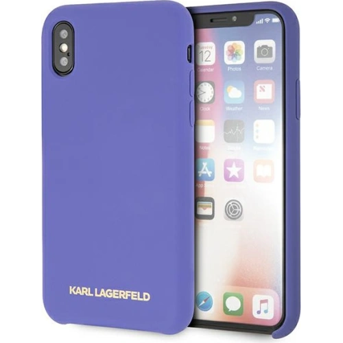 Kup Case Karl Lagerfeld KLHCPXSLVOG Apple iPhone XS/X hardcase lila/violet Silikon - KLD901PRP - {ean13} - Sklep Home Screen