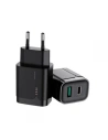 Încărcător de rețea Joyroom L-QP182 Încărcător de rețea cu 2 porturi 18W PD 3.0 QC 3.0 Negru