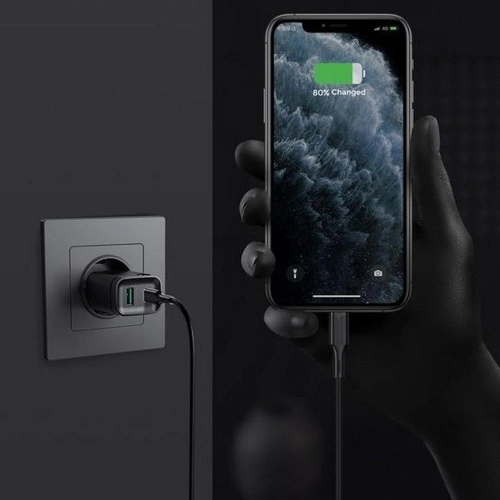 Kup Ładowarka sieciowa Joyroom L-QP182 2-port Network Charger 18W PD 3.0 QC 3.0 Black - JYR083BLK - {ean13} - Sklep Home Screen