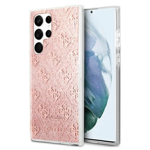 Kup Etui Guess GUHCS22LPCU4GLPI Samsung Galaxy S22 Ultra růžový/pink hardcase 4G Glitter - GUE1664PNK - {ean13} - Sklep Home Screen