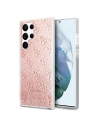 Guess GUHCS22LPCU4GLPI Samsung Galaxy S22 Ultra pink hardcase 4G Glitter