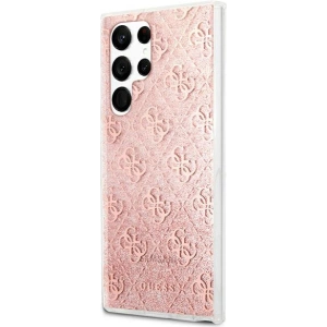 Guess GUHCS22LPCU4GLPI Samsung Galaxy S22 Ultra pink hardcase 4G Glitter