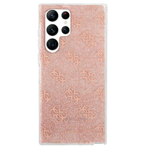 Kup Etui Guess GUHCS22LPCU4GLPI Samsung Galaxy S22 Ultra różowy/pink hardcase 4G Glitter - GUE1664PNK - {ean13} - Sklep Home Screen