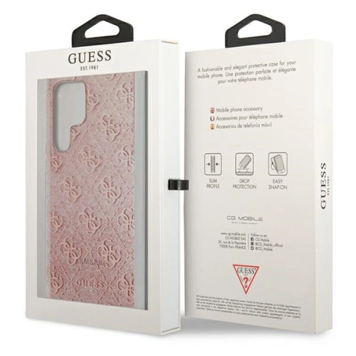 Kup Etui Guess GUHCS22LPCU4GLPI Samsung Galaxy S22 Ultra różowy/pink hardcase 4G Glitter - GUE1664PNK - {ean13} - Sklep Home Screen
