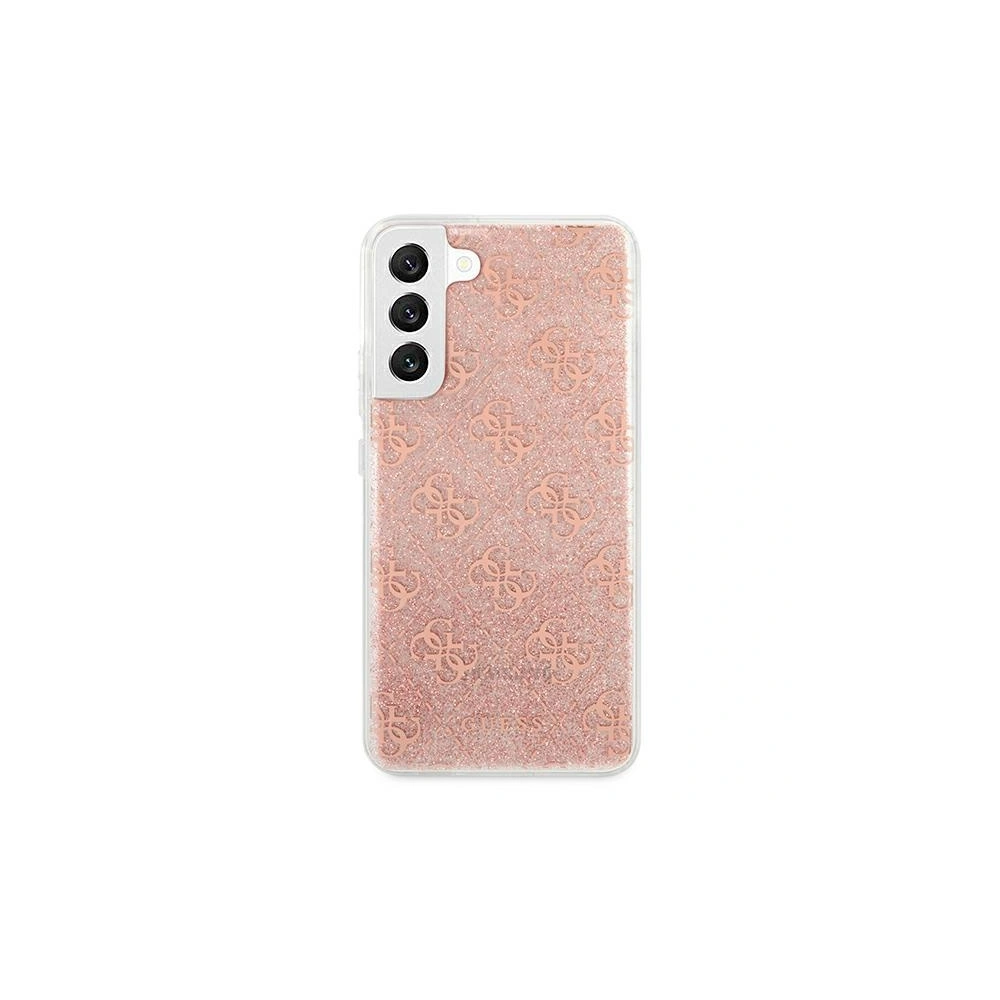 Etui Guess GUHCS22MPCU4GLPI Samsung Galaxy S22+ Plus różowy/pink hardcase 4G Glitter