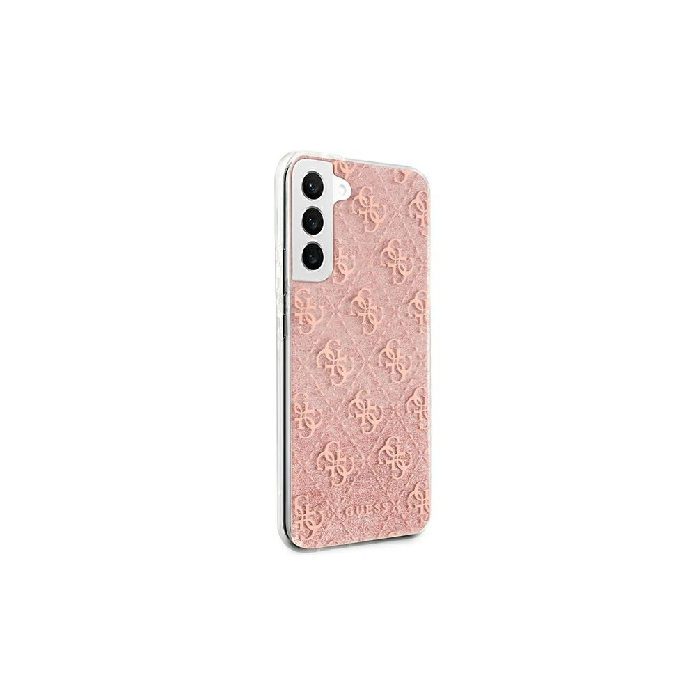 Etui Guess GUHCS22MPCU4GLPI Samsung Galaxy S22+ Plus różowy/pink hardcase 4G Glitter