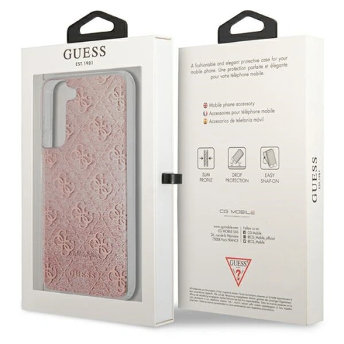 Kup Etui Guess GUHCS22SPCU4GLPI Samsung Galaxy S22 růžový/pink hardcase 4G Glitter - GUE1666PNK - {ean13} - Sklep Home Screen