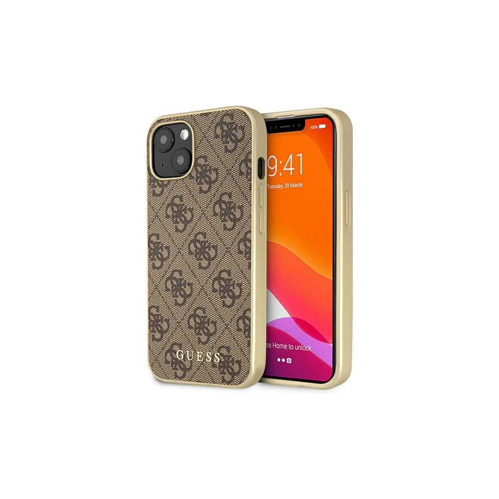 Etui Guess GUHMP13MG4GB Apple iPhone 13 brązowy/brown hard case 4G Collection MagSafe