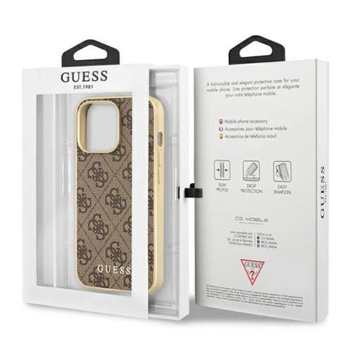 Kup Etui Guess GUHMP13XG4GB Apple iPhone 13 Pro Max brązowy/brown hard case 4G Collection MagSafe - GUE1669BR - {ean13} - Sklep Home Screen