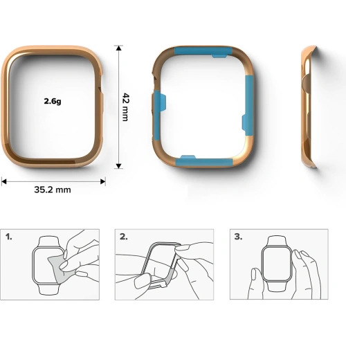 Kup Nakladă Ringke Bezel Styling Apple Watch 4/5/6/7/SE/8/9 40/41mm oțel inoxidabil AW7-41-02 Glossy Gold - RGK1584GGLD - {ean13} - Sklep Home Screen