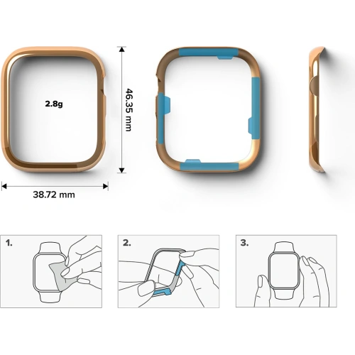 Kup Nakladă Ringke Bezel Styling Apple Watch 4/5/6/7/8/9/SE 44/45mm oțel inoxidabil AW7-45-02 Glossy Gold - RGK1586GGLD - {ean13} - Sklep Home Screen
