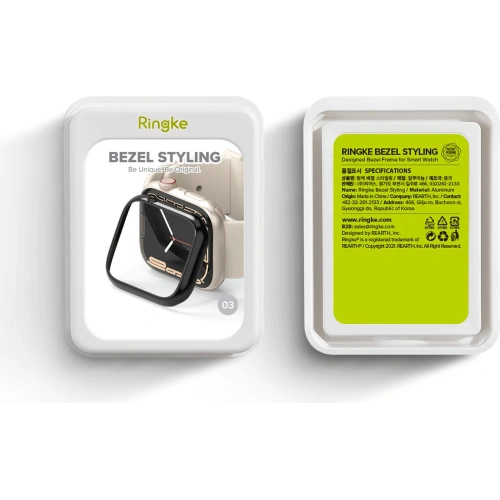 Kup Überzug Ringke Bezel Styling Apple Watch 4/5/6/7/SE/8/9 40/41mm Edelstahl AW7-41-03 Glänzend Schwarz - RGK1585GBLK - {ean13} - Sklep Home Screen