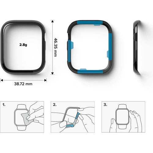Kup Nakládka Ringke Bezel Styling Apple Watch 4/5/6/7/8/9/SE 44/45mm nerezová ocel AW7-45-03 lesklá černá - RGK1587GBLK - {ean13} - Sklep Home Screen