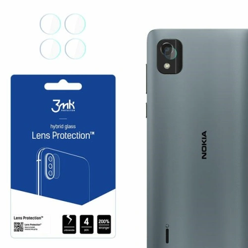 Kup Sticlă hibridă pentru obiectivul aparatului 3MK Protecție Lentilă Nokia C2 2nd Edition [4 PACK] - 3MK2898 - {ean13} - Sklep Home Screen
