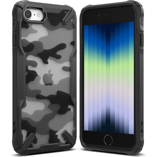 Kup Case Ringke Fusion-X Apple iPhone SE 2022/SE 2020/8/7 Camo (Moro) Schwarz - RGK1558CBLK - {ean13} - Sklep Home Screen