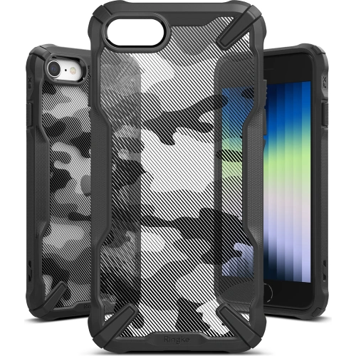 Kup Case Ringke Fusion-X Apple iPhone SE 2022/SE 2020/8/7 Camo (Moro) Schwarz - RGK1558CBLK - {ean13} - Sklep Home Screen