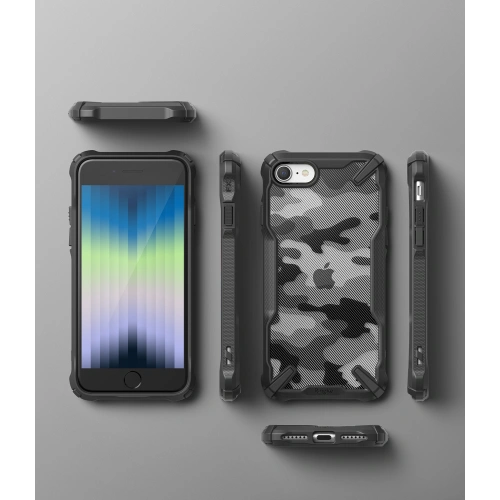 Kup Case Ringke Fusion-X Apple iPhone SE 2022/SE 2020/8/7 Camo (Moro) Schwarz - RGK1558CBLK - {ean13} - Sklep Home Screen