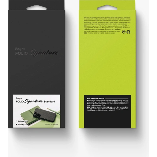 Buy Ringke Folio Signature Standard Samsung Galaxy S22 Black - RGK1579BLK - {ean13} - Home Screen Store Europe