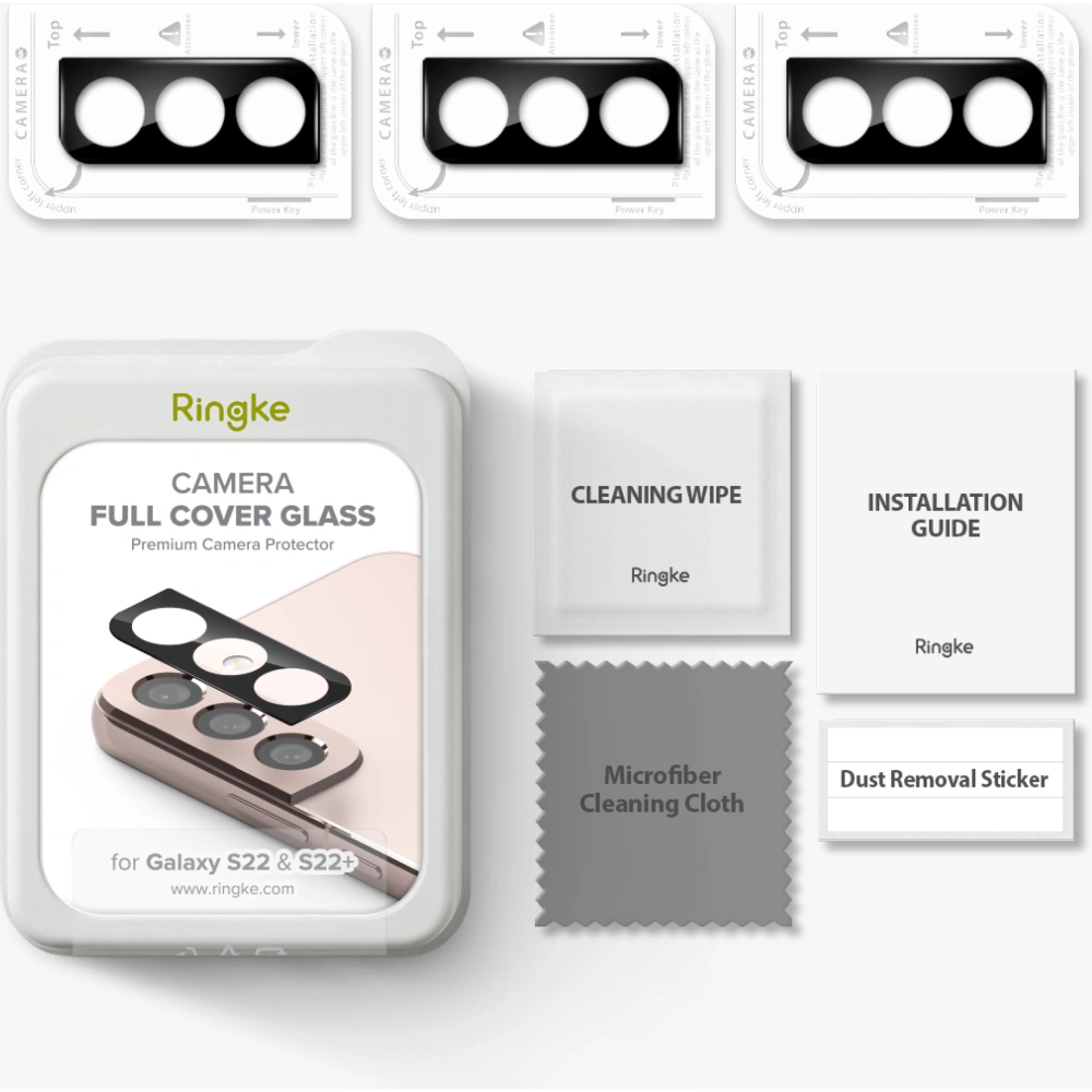 Szkło hartowane na aparat Ringke Camera Protector Glass Samsung Galaxy S22/S22+ Plus [2 PACK]