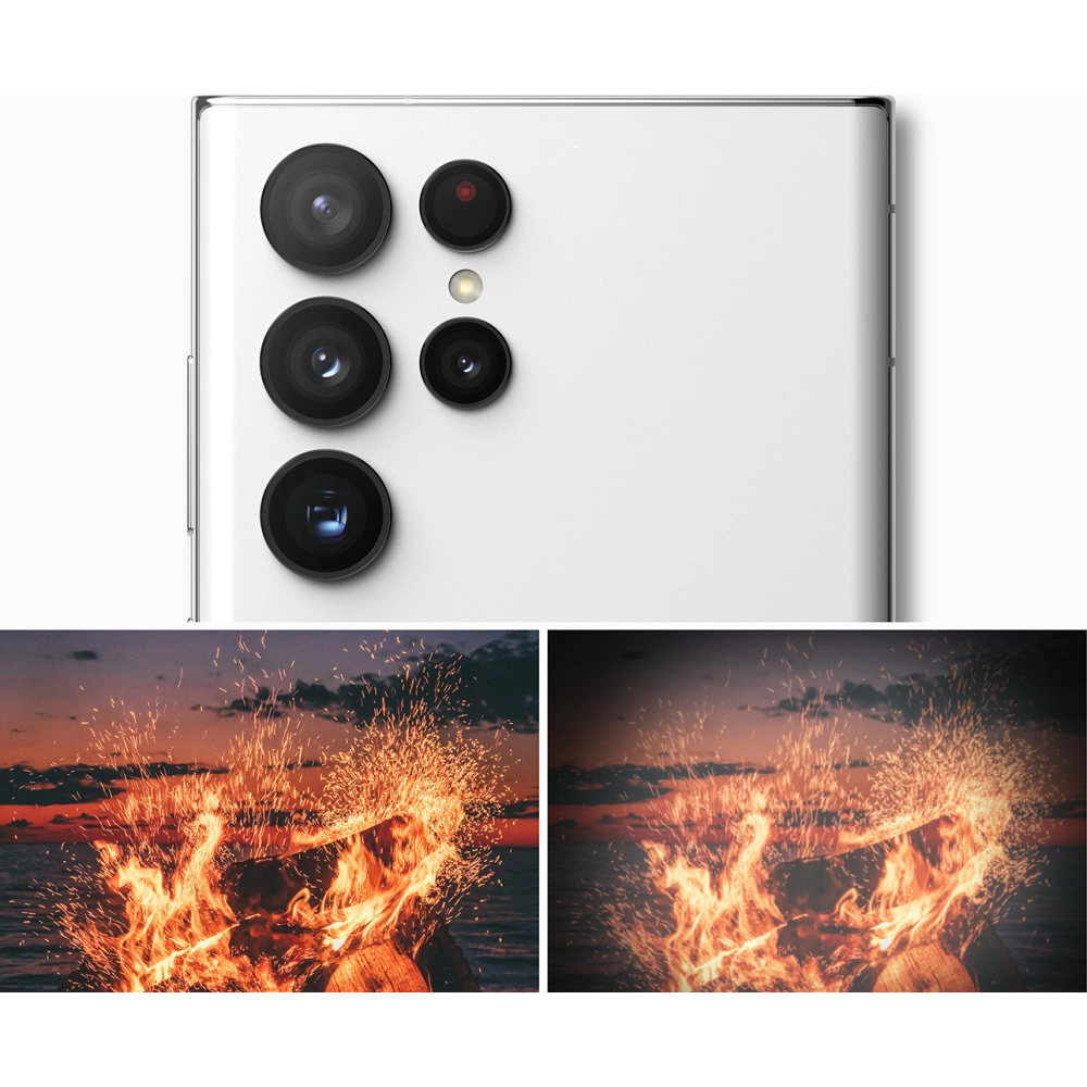 Szkło hartowane na aparat Ringke Camera Lens Frame Glass Samsung Galaxy S22 Ultra Black