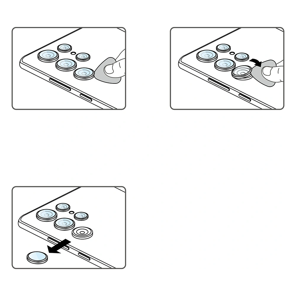 Szkło hartowane na aparat Ringke Camera Lens Frame Glass Samsung Galaxy S22 Ultra Black