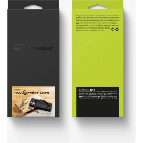Kup Etui Ringke Folio Signature EZ Strap Samsung Galaxy S22 Ultra Black - RGK1574BLK - {ean13} - Sklep Home Screen